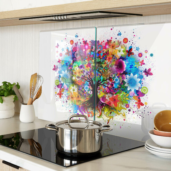 Tabla de cortar Árbol de la vida colorido