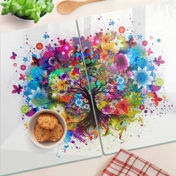 Tabla de cortar Árbol de la vida colorido
