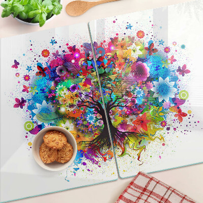 Tabla de cortar Árbol de la vida colorido
