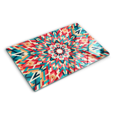 Tabla para cortar Mandala multicolor