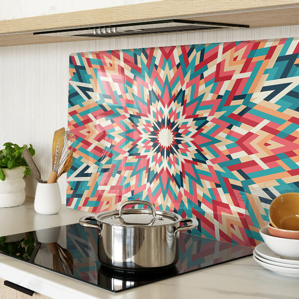 Tabla para cortar Mandala multicolor