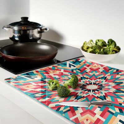 Tabla para cortar Mandala multicolor