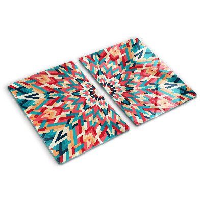 Tabla para cortar Mandala multicolor