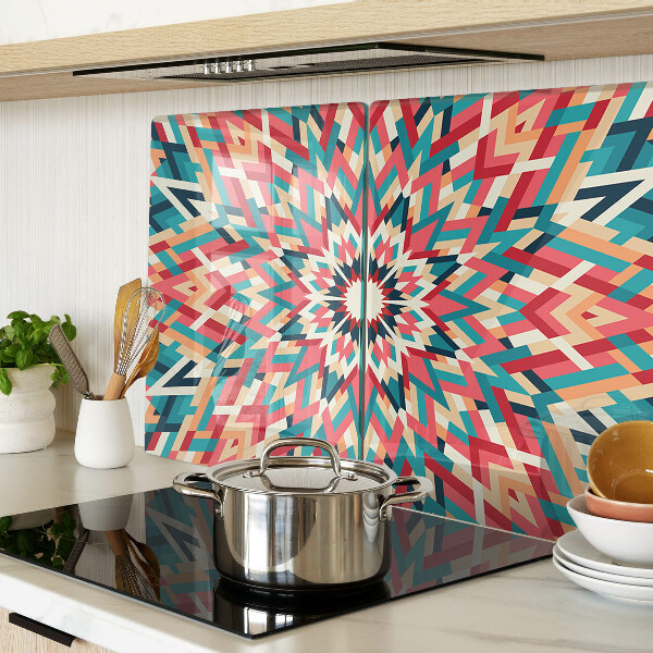 Tabla para cortar Mandala multicolor