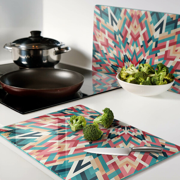 Tabla para cortar Mandala multicolor