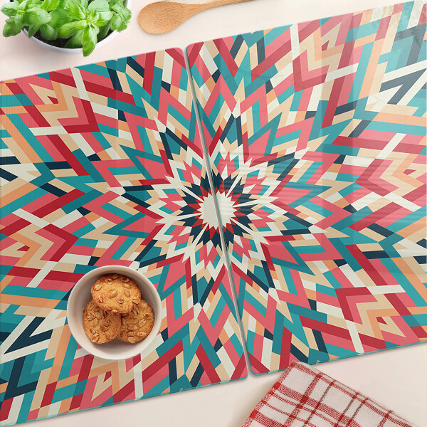 Tabla para cortar Mandala multicolor