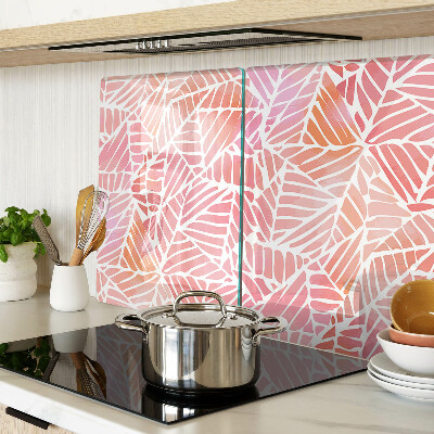 Deska kuchenna szklana Liście w pastelowych odcieniach