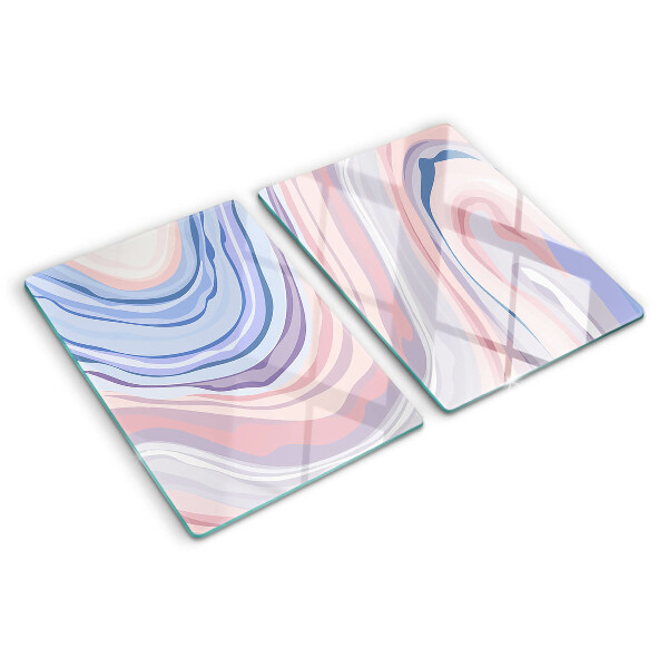 Tabla de cocina Patrón jaspeado en colores pastel
