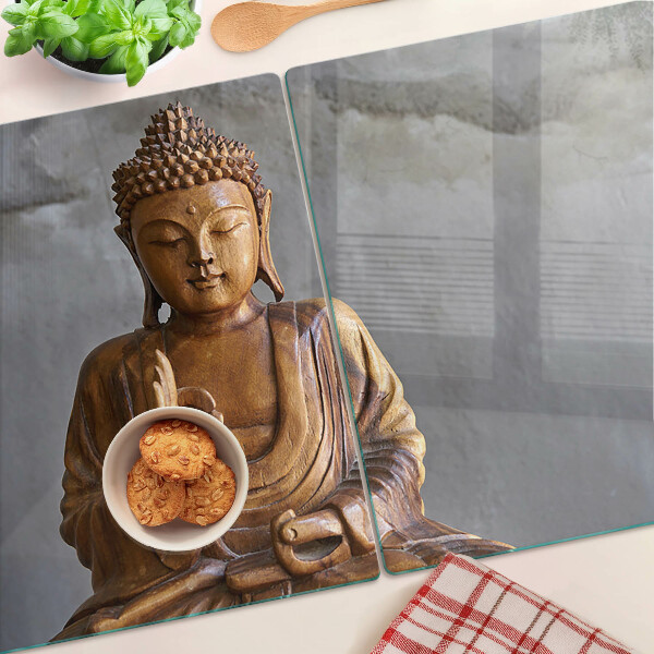 Szklana deska do krojenia Buddha w medytacji