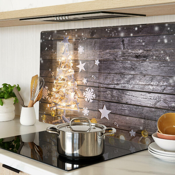 Tabla de cortar de cristal Árbol de Navidad con adornos