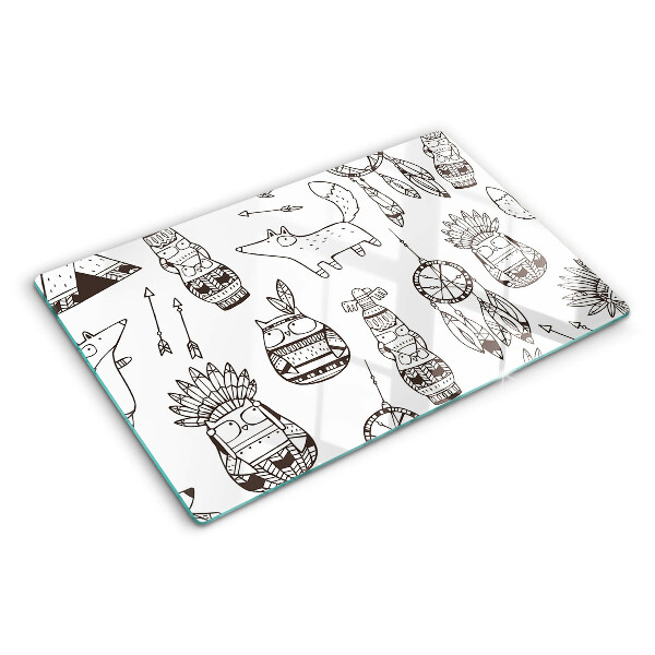 Tabla para cortar Motivo étnico con animales