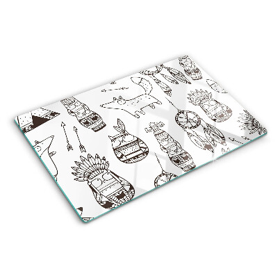 Tabla para cortar Motivo étnico con animales