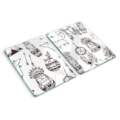 Tabla para cortar Motivo étnico con animales