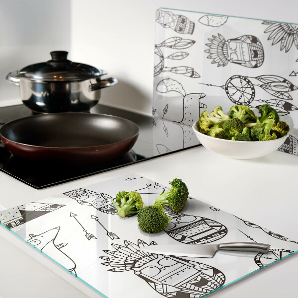 Tabla para cortar Motivo étnico con animales