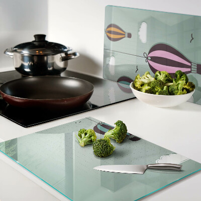 Tabla de cortar de cristal Globos aerostáticos