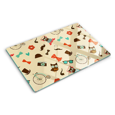 Tabla de cortar Gatitos y accesorios retro