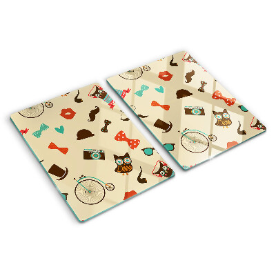 Tabla de cortar Gatitos y accesorios retro