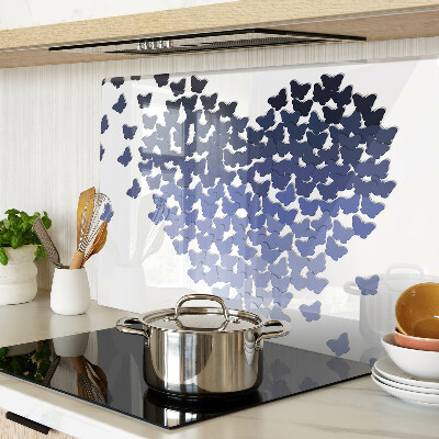 Tabla de cocina Motivo de corazón con mariposas