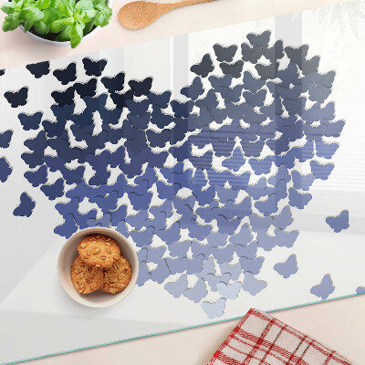 Tabla de cocina Motivo de corazón con mariposas