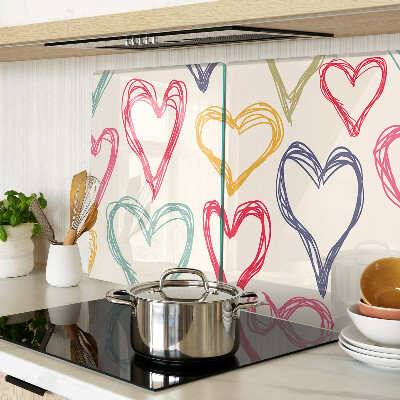 Tabla para cortar Corazón en diferentes colores