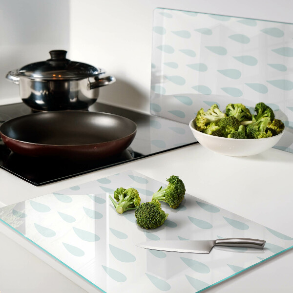 Deska kuchenna szklana Krople deszczu