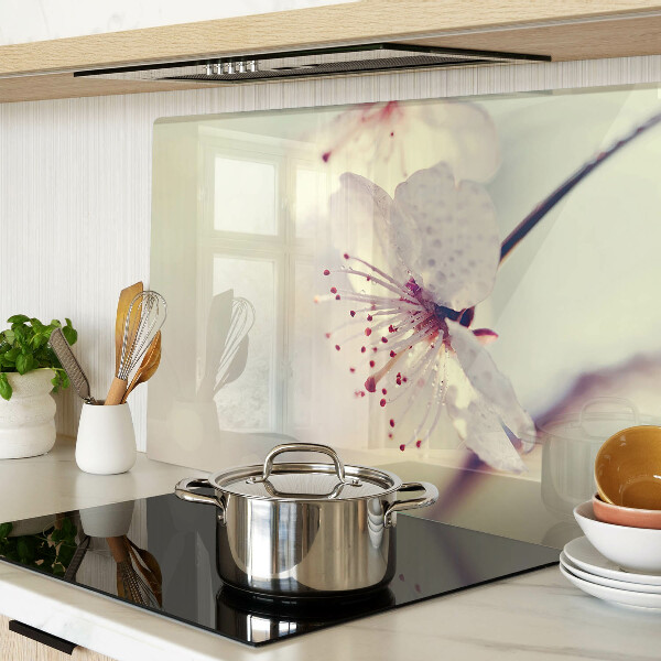 Tabla de cocina Flores sobre un fondo geométrico