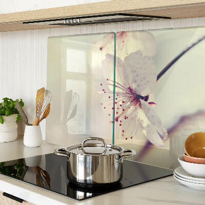 Tabla de cocina Flores sobre un fondo geométrico