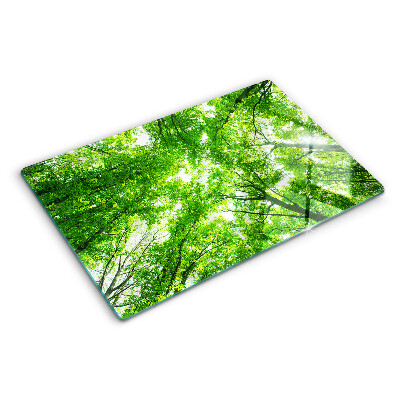 Tabla de cortar de cristal Bosques y árboles verdes