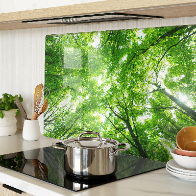 Tabla de cortar de cristal Bosques y árboles verdes