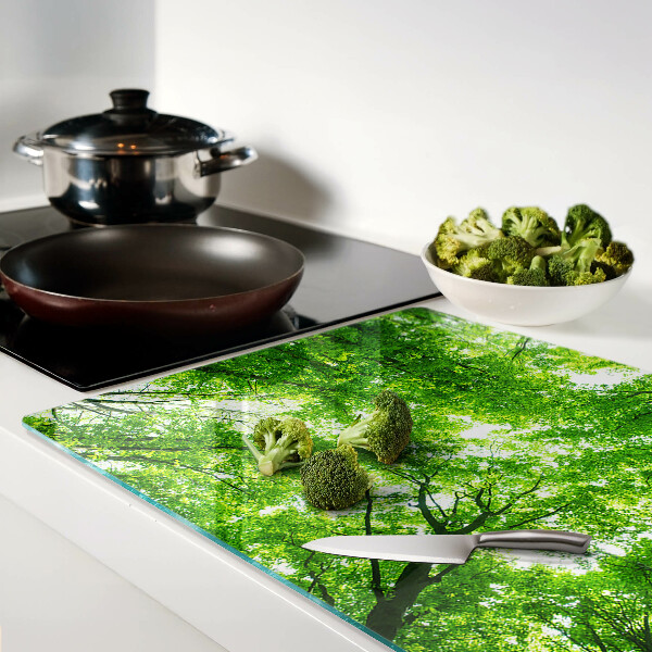 Tabla de cortar de cristal Bosques y árboles verdes