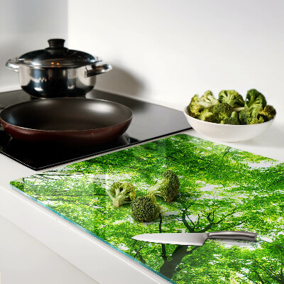 Tabla de cortar de cristal Bosques y árboles verdes