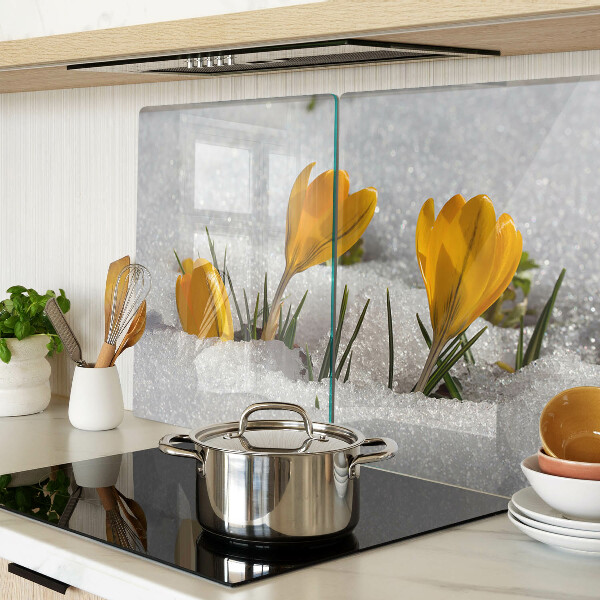 Tabla de cortar Azafranes en la nieve