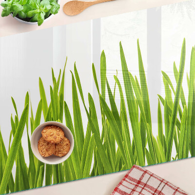 Tabla de cortar de cristal Hierba verde