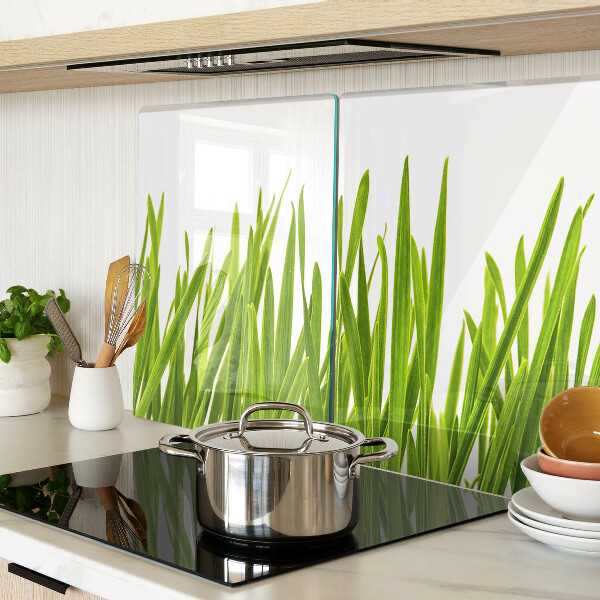 Tabla de cortar de cristal Hierba verde