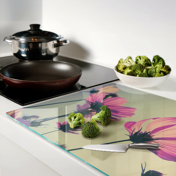 Tabla de cocina Flores en tonos pastel