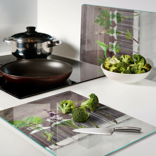 Deska kuchenna szklana Rośliny w butelkach