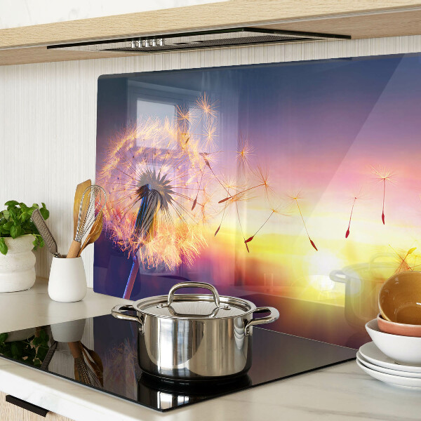 Szklana deska do krojenia Dmuchawce na tle zachodu słońca