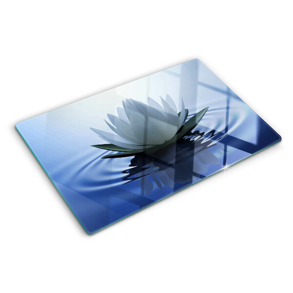 Tabla de cortar Nenúfar sobre el fondo del agua