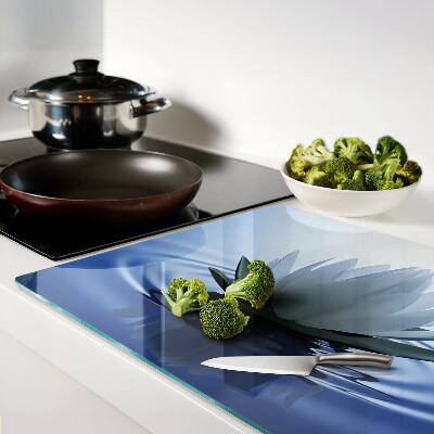 Tabla de cortar Nenúfar sobre el fondo del agua