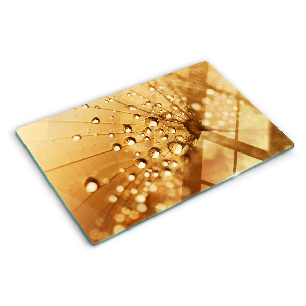 Tabla para cortar Gotas de agua sobre un diente de león