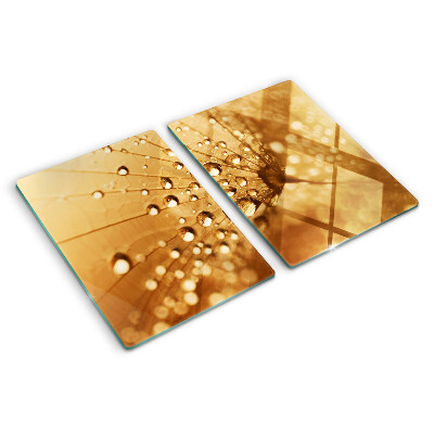 Tabla para cortar Gotas de agua sobre un diente de león