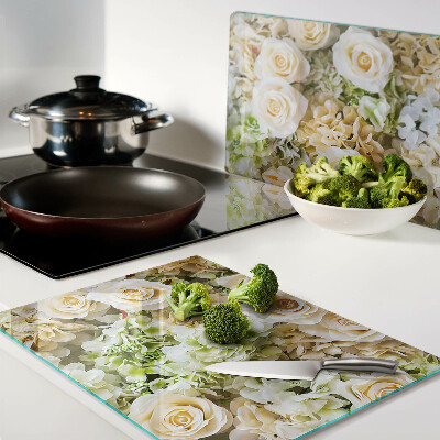 Tabla para cortar Flores en tonos pastel