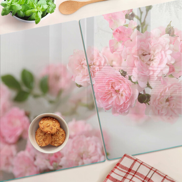 Tabla de cortar Flores rosas en un jarrón