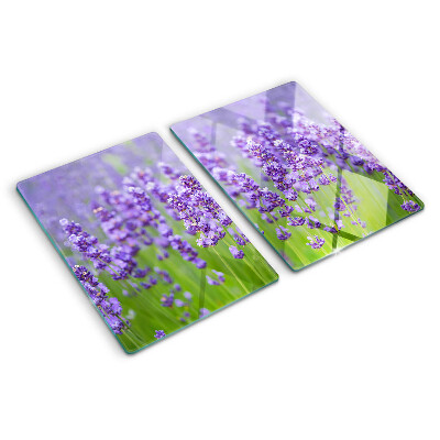 Tabla de cortar campo de lavanda