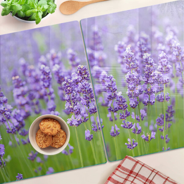 Tabla de cortar campo de lavanda
