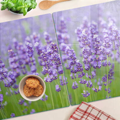 Tabla de cortar campo de lavanda