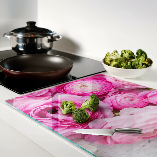 Tabla para cortar Flores rosas en un ramo