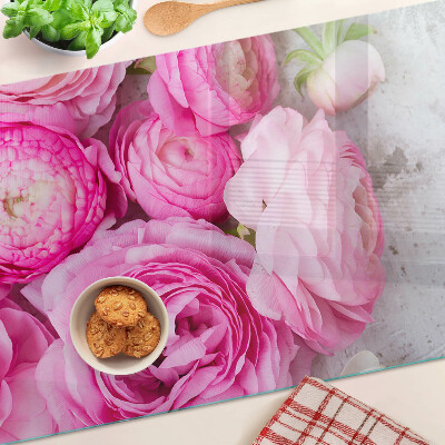 Tabla para cortar Flores rosas en un ramo