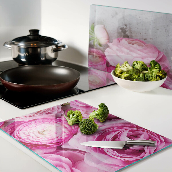 Tabla para cortar Flores rosas en un ramo