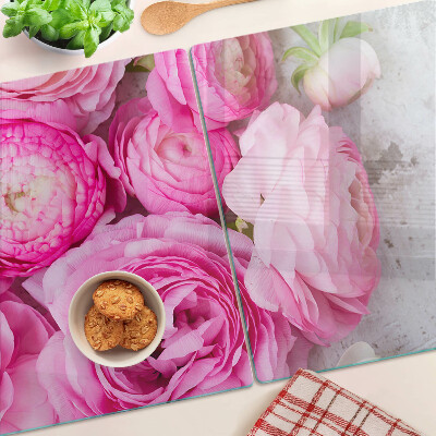 Tabla para cortar Flores rosas en un ramo
